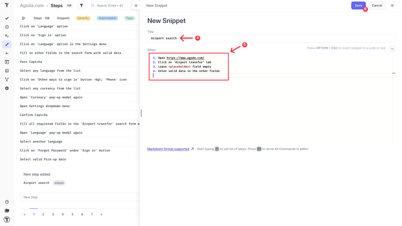 Testomat.io - Snippet
